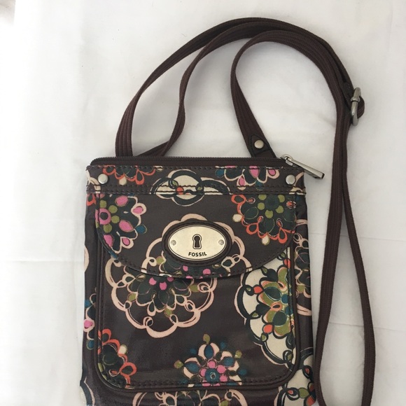 Fossil Bags Fossil Floral Canvas Coated Crossbody Bag Poshmark